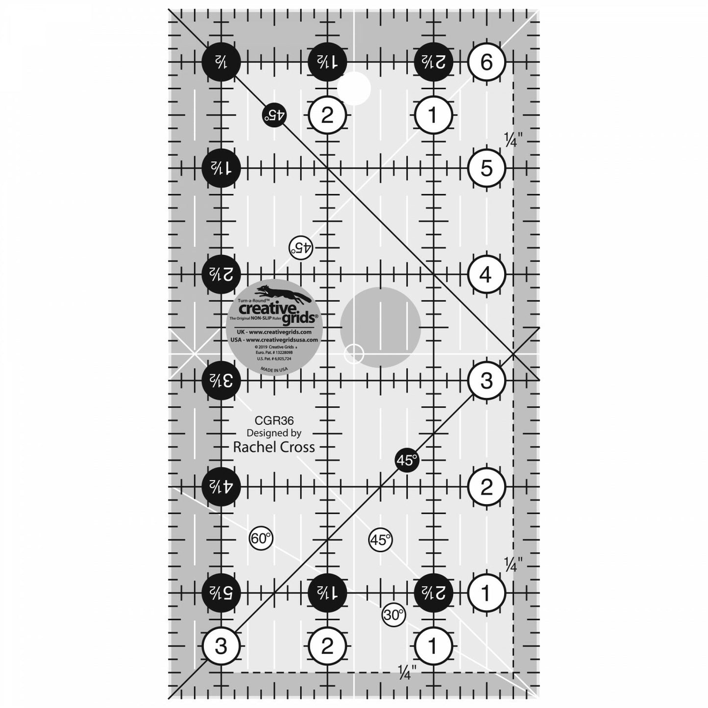 Creative Grids® Quilt Ruler 3½" x 6½"