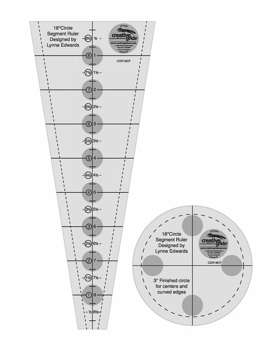 Creative Grids® 18 Degree Dresden Plate Quilt Ruler