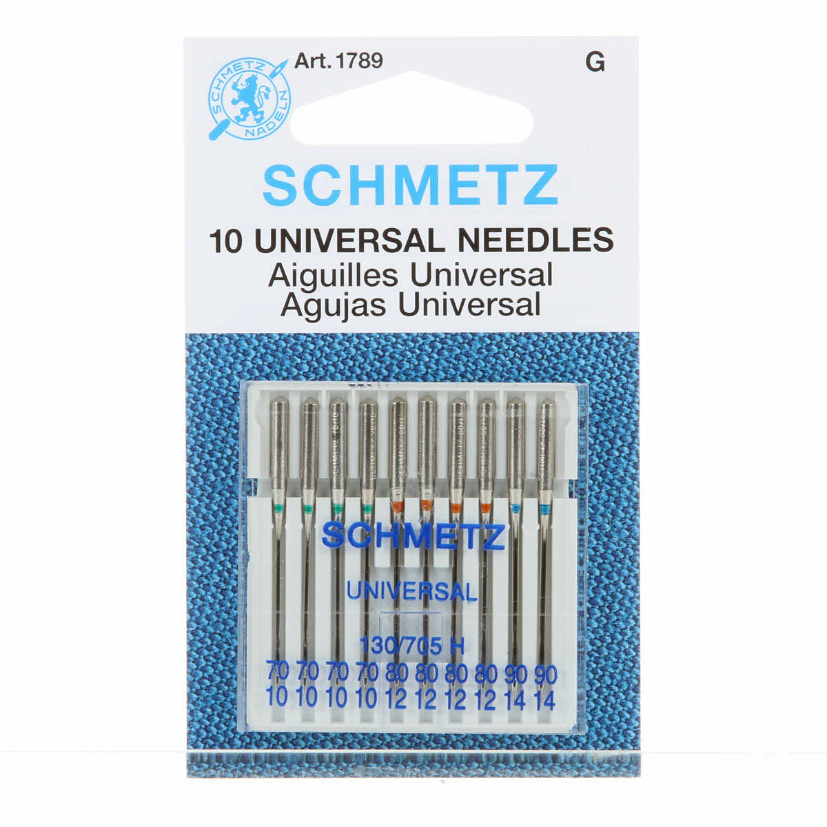 Schmetz Universal Machine Needle Assorted Sizes 70/80/90 10ct