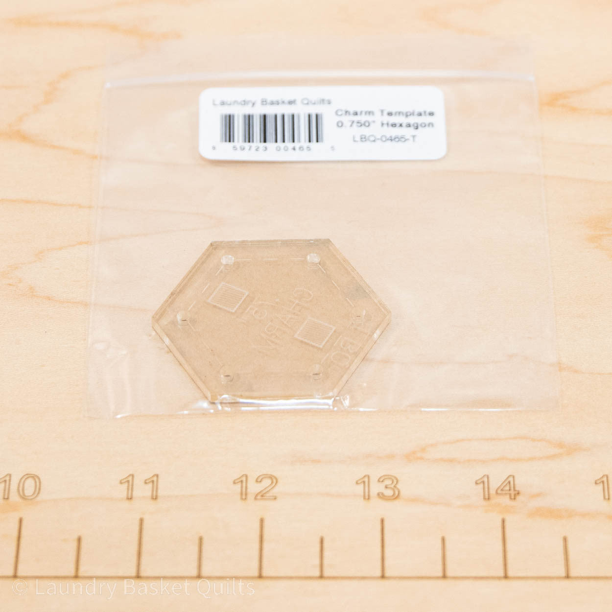 Charm Template 3/4" (0.75") Hexagon