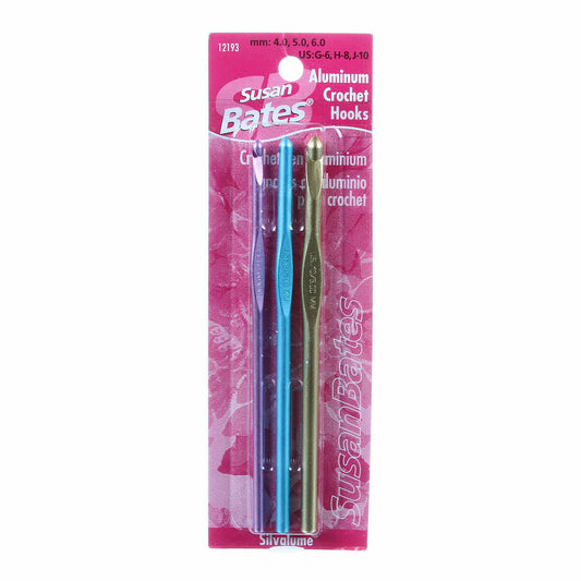 Susan Bates Silvalume Crochet Hook Set 3pc