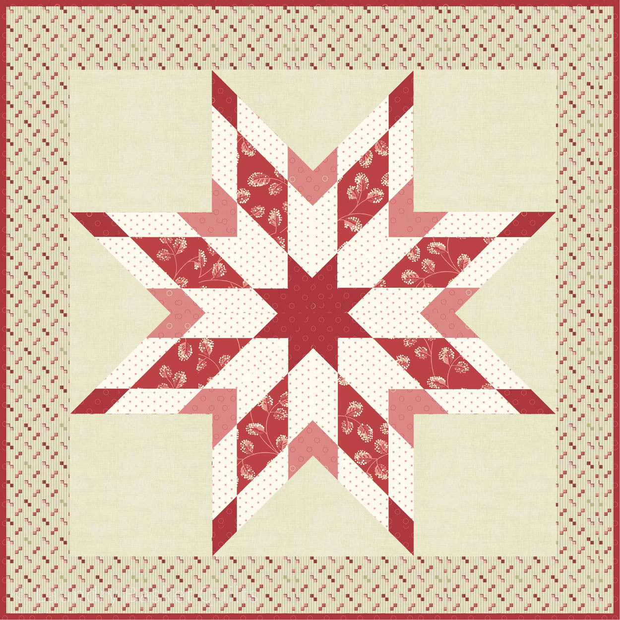 Gingerbread Shining Star Kit in Red