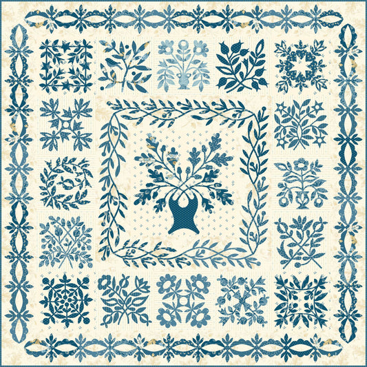 Lasey - Family Tree BLUE Block Kit w/pattern