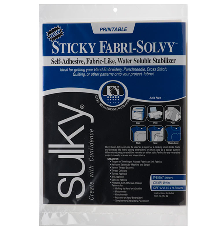 Sitcky Fabri-Solvy Printable Sheets 12ct