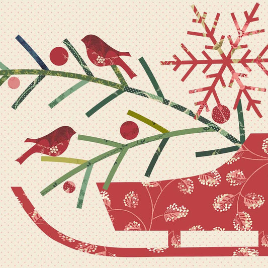 Sleigh in Red Fabric Kit