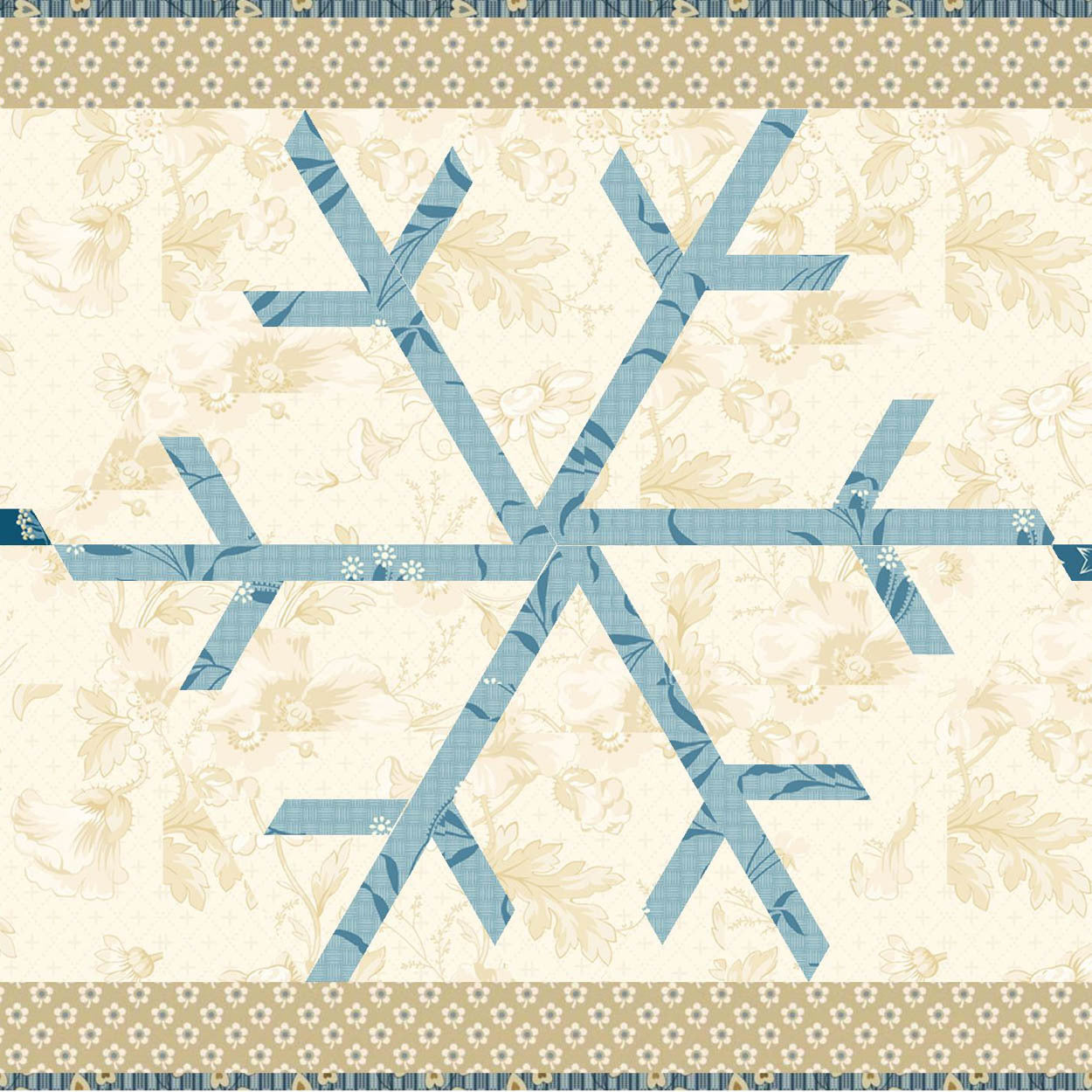 Snowflakes Fabric Kit