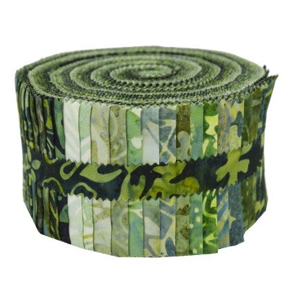 Java Batik Jelly Roll - Avocado