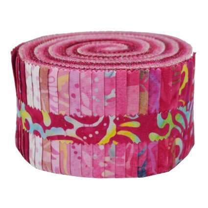 Java Batik Jelly Roll - Strawberry