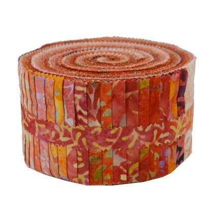 Java Batik Jelly Roll - Tangerine