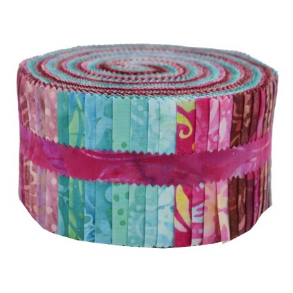 Java Batik Jelly Roll - Dragon Fruit