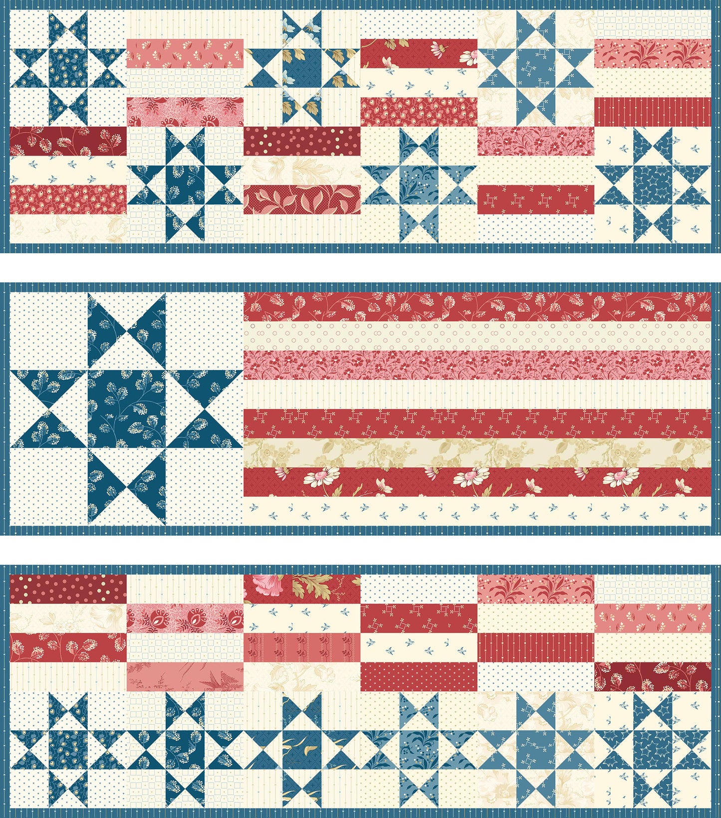 4th of July Trio Fabric Kit