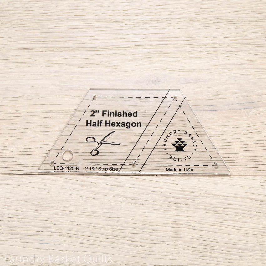 2" Half Hexagon Ruler