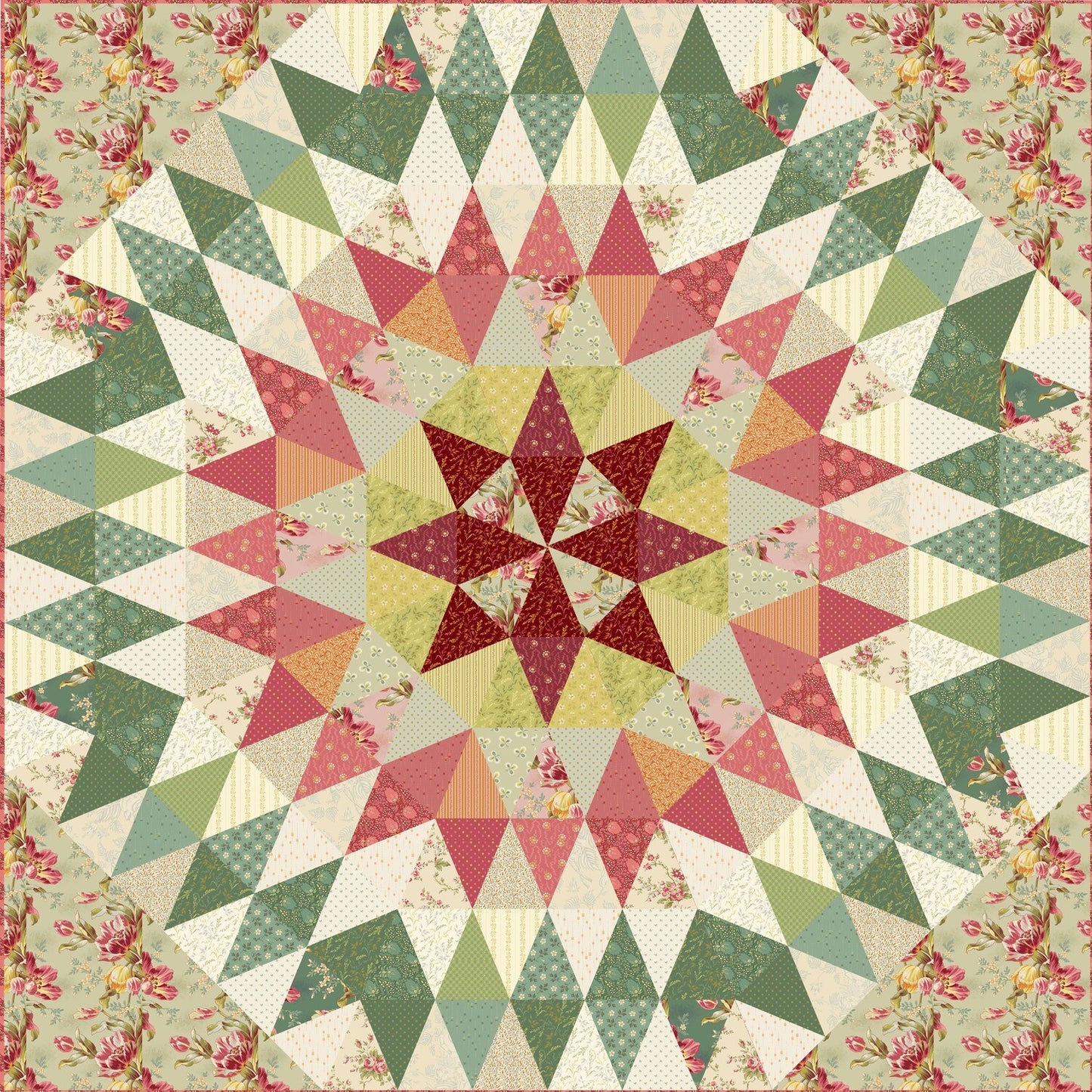 Liberty Star - Lady Tulip PRE-CUT Fabric Kit