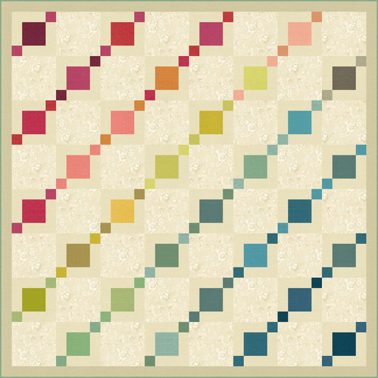 Gemstones in Linen Texture Collection Fabric Kit