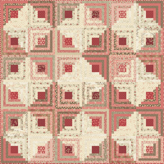 Quilter's Cabin - Cocoa Pink Fabric Kit