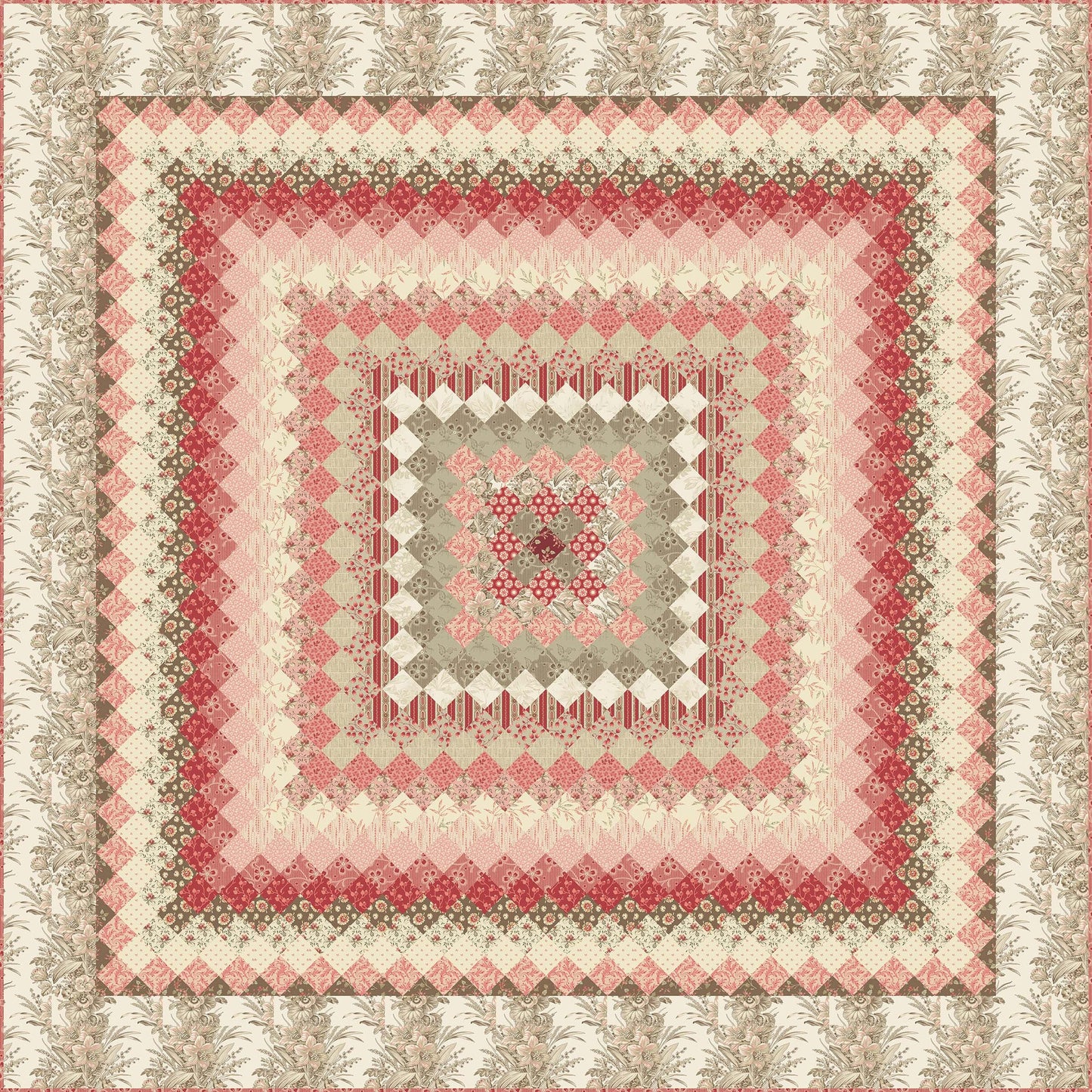 Trip Around the Island - Cocoa Pink Fabric Kit