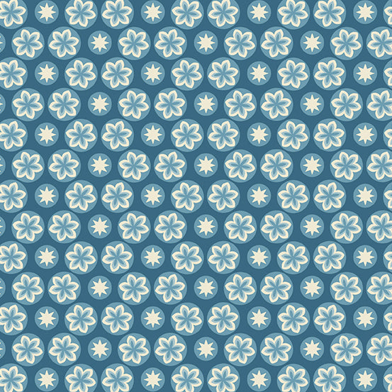 Cocoa Blue Prints - 1 yard