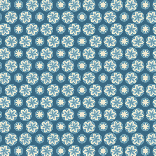 Cocoa Blue Prints - 1 yard