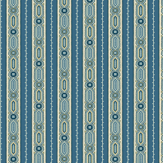 Cocoa Blue Prints - 1 yard