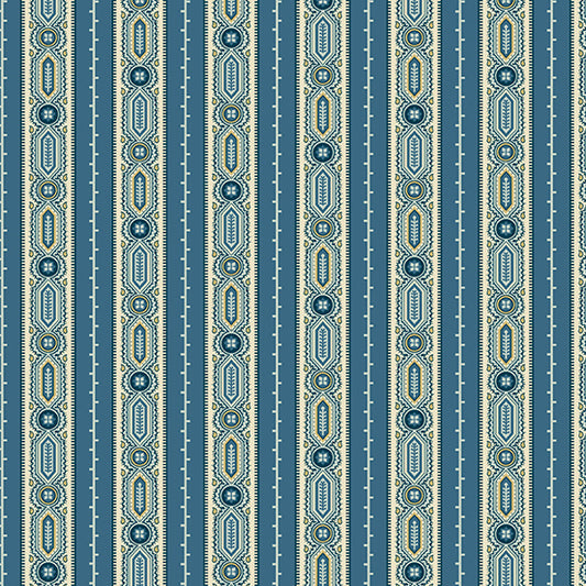 Cocoa Blue Prints - 1 yard