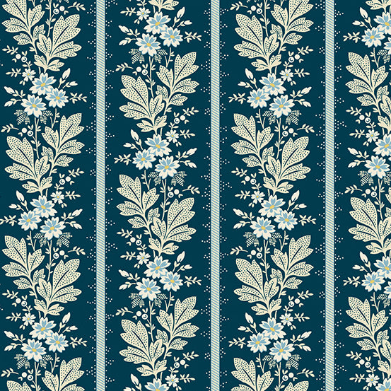 Cocoa Blue Prints - 1 yard