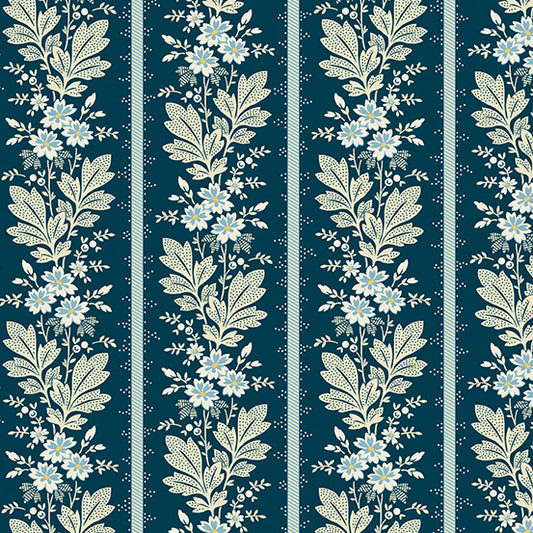 Cocoa Blue Prints - 1 yard