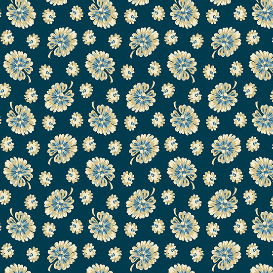 Cocoa Blue Prints - 1 yard