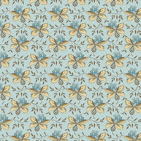 Cocoa Blue Prints - 1 yard