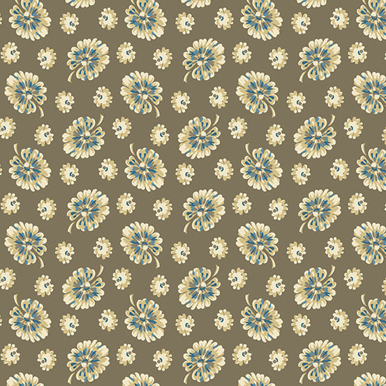 Cocoa Blue Prints - 1 yard