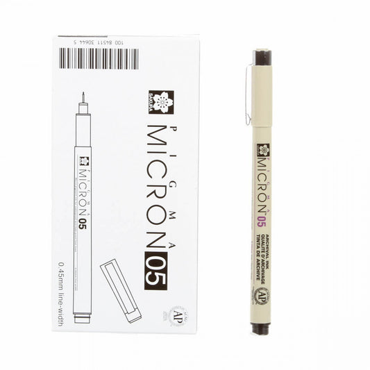 Pigma Micron Pen Black .45mm Size 05