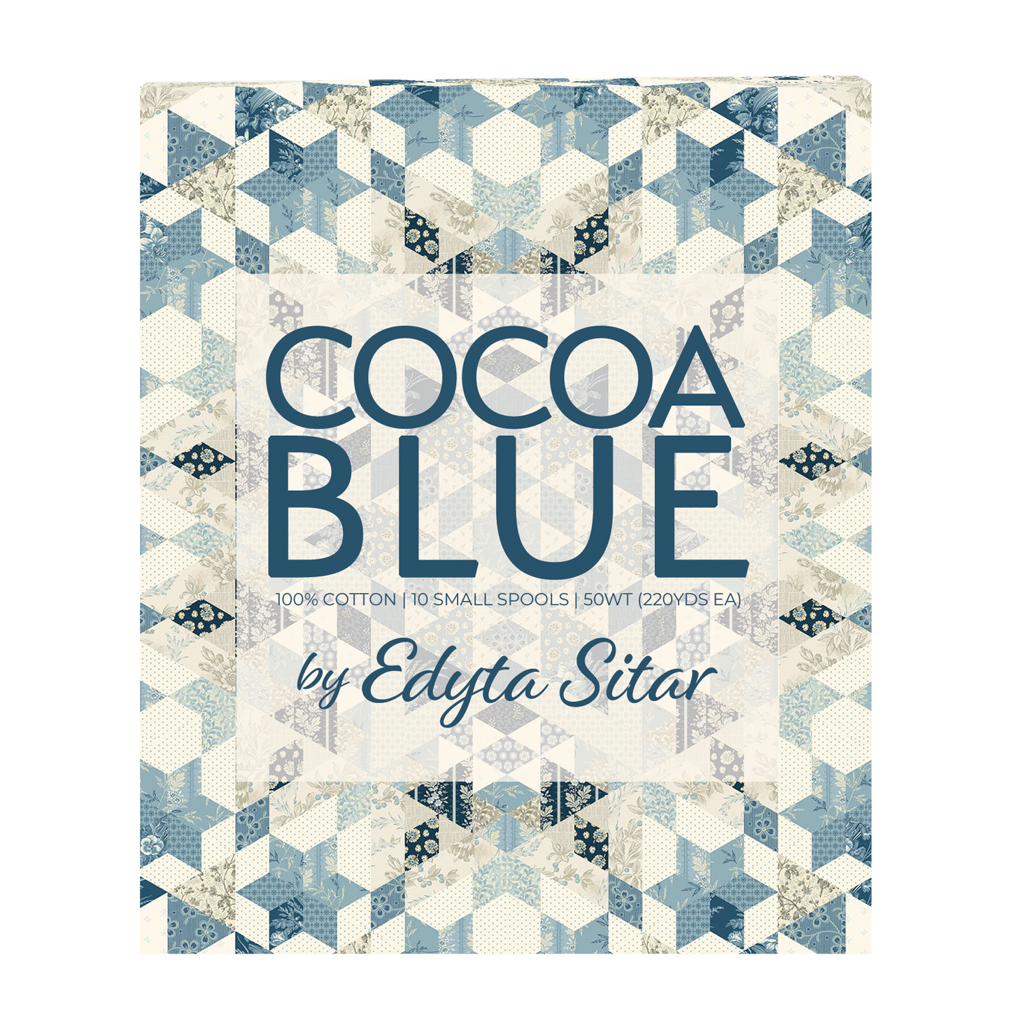 Edyta Sitar "Cocoa Blue" Thread Set by Aurifil