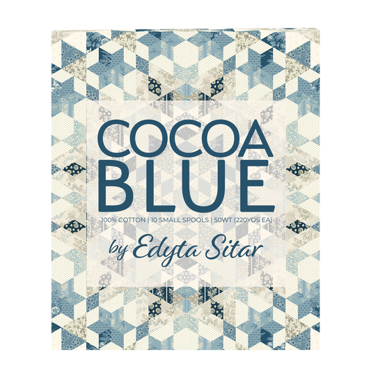 Edyta Sitar "Cocoa Blue" Thread Set by Aurifil