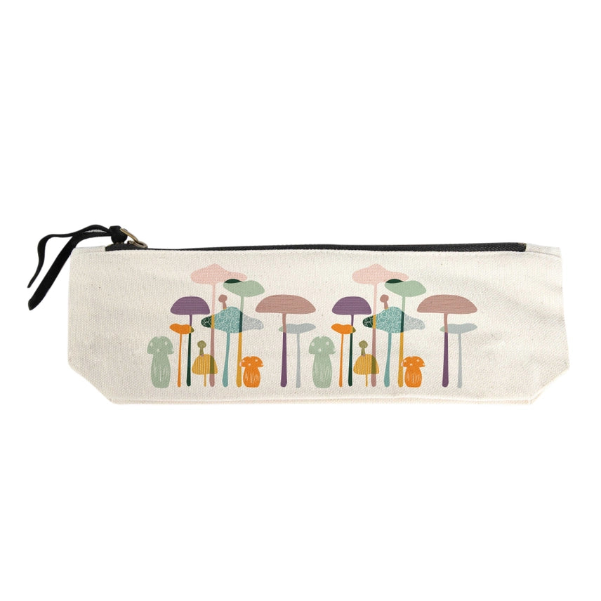 Tall & Colorful Mushrooms Pencil Pouch