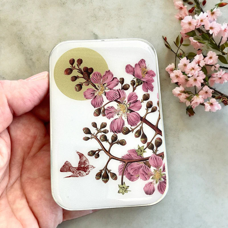 Cherry Blossom & Swallow Notions Tin - Large