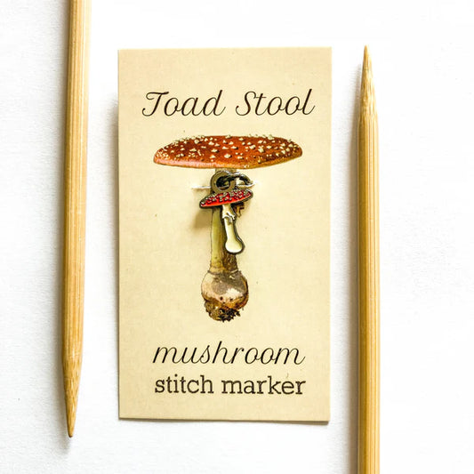 Makers Mushrooms Single Stitch Marker - Round Toadstool