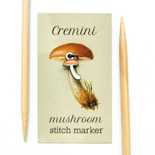 Makers Mushrooms Single Stitch Marker - Cremini