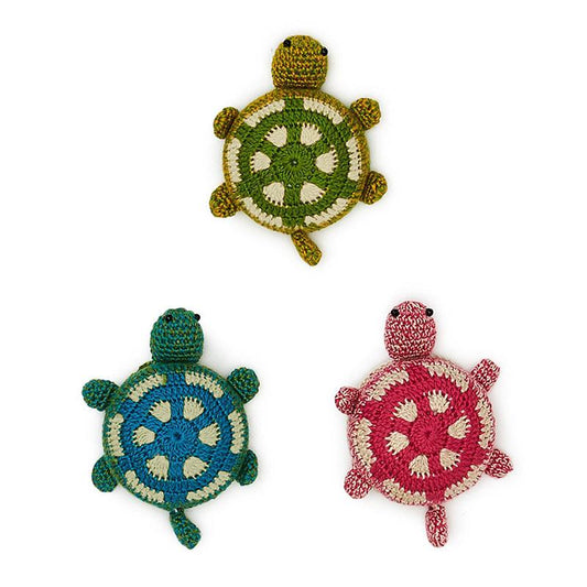 Crocheted Tape Measure Turtle