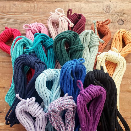 Colorful 3/16" Solid Braid Rope - 10 yards