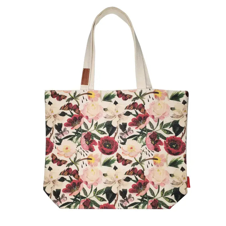 Canvas Tote Bag - Peonies