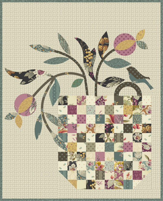 Patchwork Basket - English Garden Fabric Kit