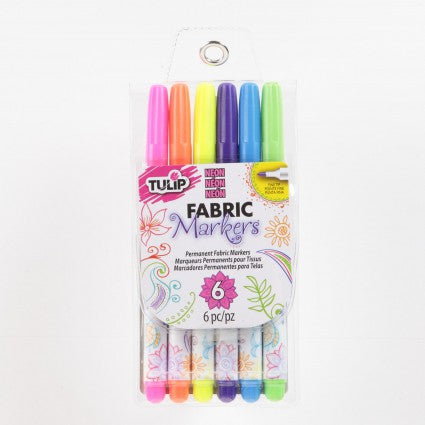 Fine Point Fabric Markers - Neon Colors