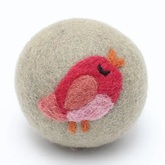 Wool Dryer Ball - Red Bird