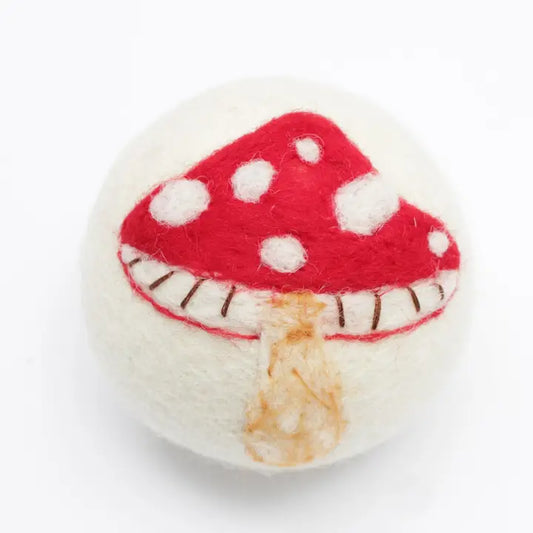 Wool Dryer Ball - Red Mushroom