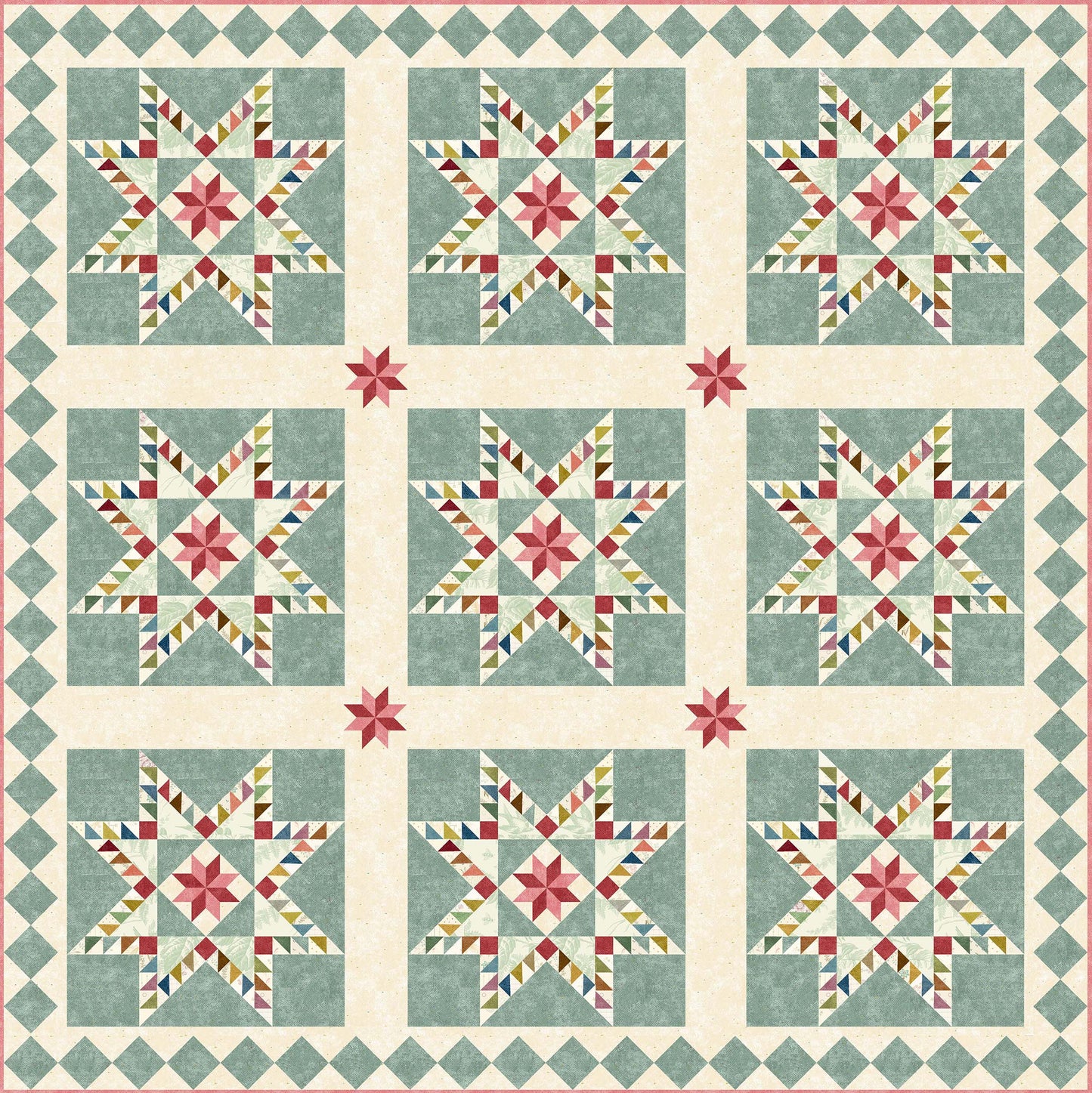 Heritage Feathered Star Fabric Kit