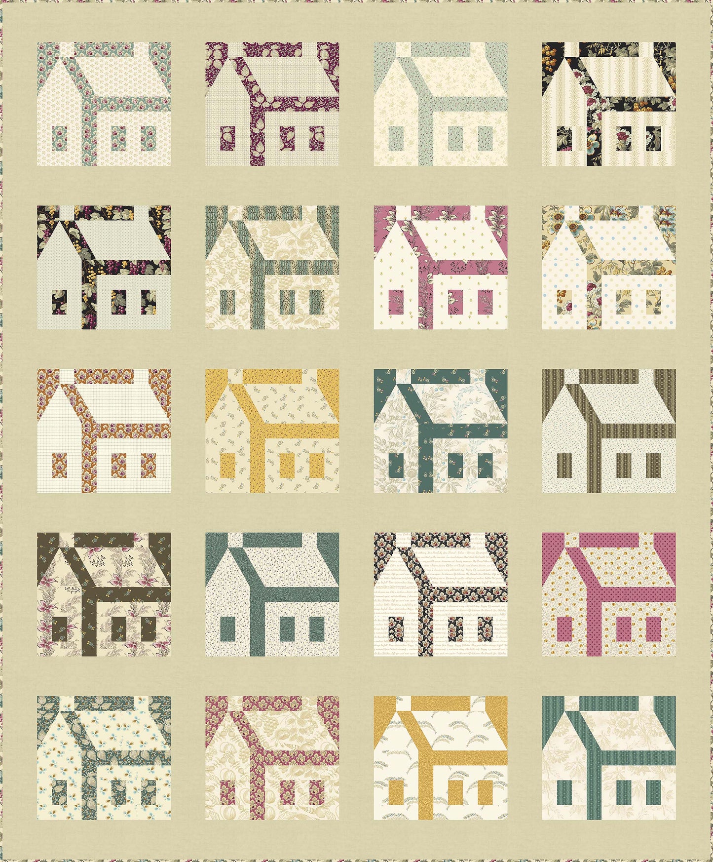 Tailor Shop Village PRE-CUT Fabric Kit