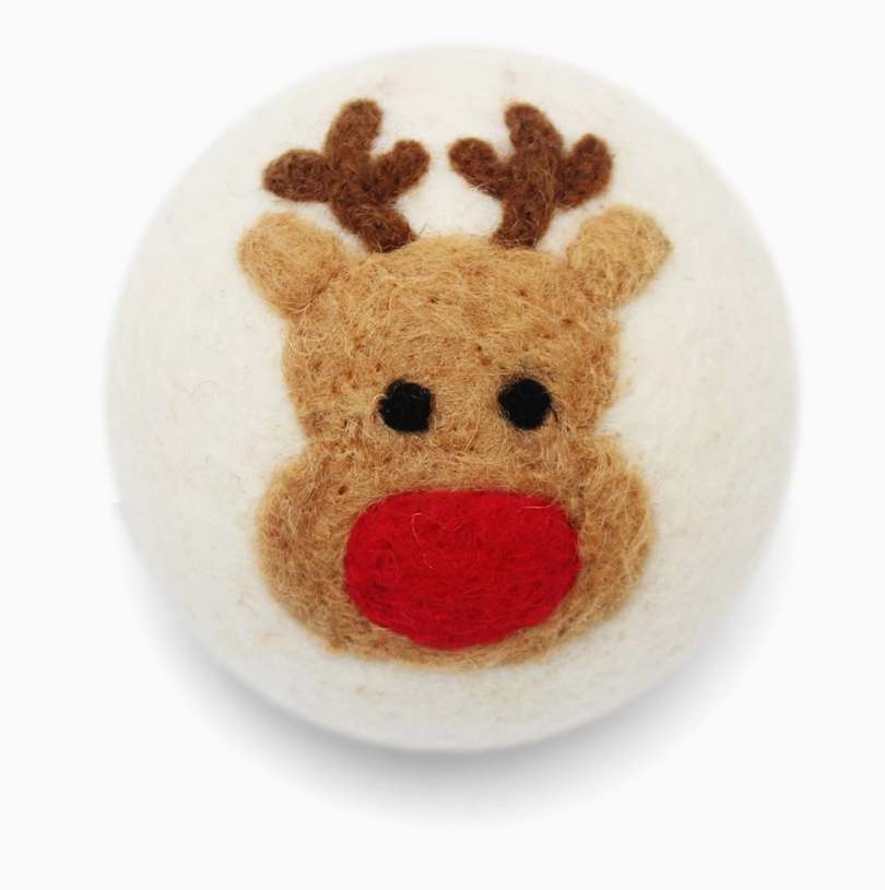 Wool Dryer Ball - Reindeer