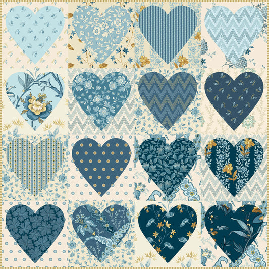 Heart to Heart Pillow Fabric Kit - Beach House