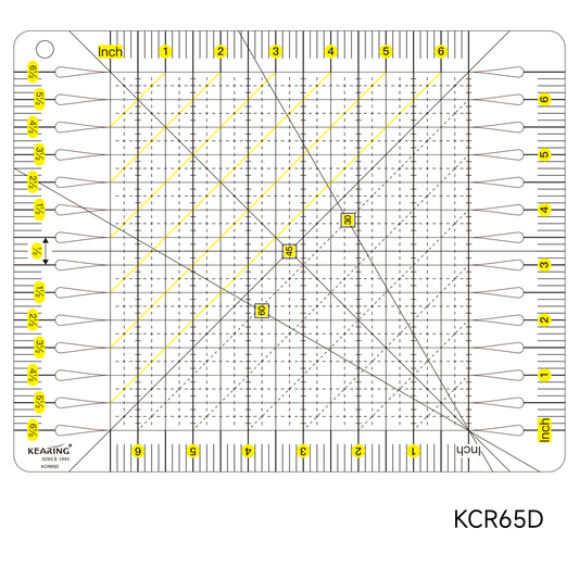 6.5” × 6.5” Slotted Cutting Ruler