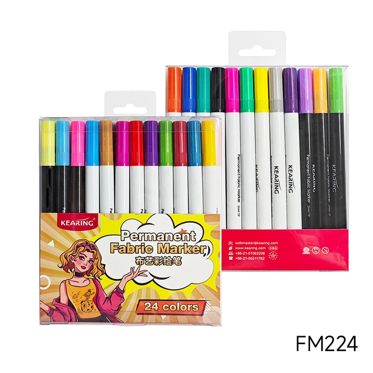 Permanent DIY Fabric Marker 24 colors