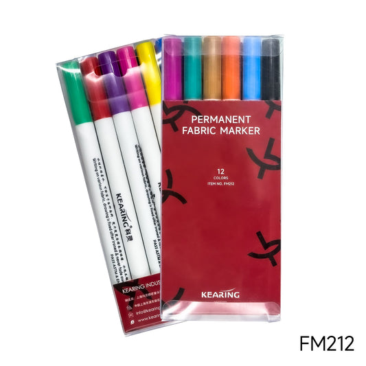 Permanent DIY Fabric Marker 12 colors - 2mm